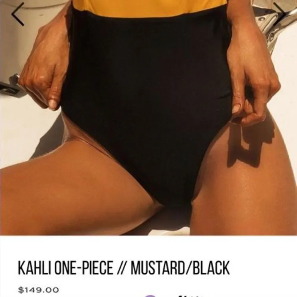Kahli one piece mustard black